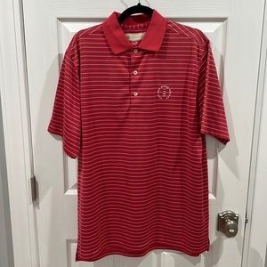 Pink Donald Ross Polo with Sea Pines Resort logo